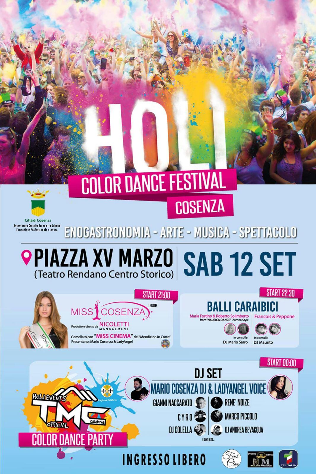 locandina holi color festival